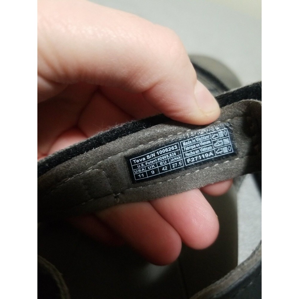 Teva Tirra Sandals Womens Black Grey Adjustable Hook Loop Strappy F27119A Sz 11 - Picture 6 of 16
